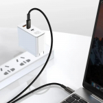 Baseus Tungsten Gold datu pārraides un uzlādes vads | USB-C uz USB-C | 100W | 2m | melns