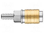 Quick connection coupling | brass | 8mm