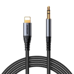 Joyroom adapterkaabel Lightning kuni 3,5 mm mini jack iPhone'idele ja iPadidele, 1,2 m, Black (SY-A06)