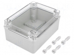 Enclosure: multipurpose | X: 110mm | Y: 150mm | Z: 70mm | grey | IP65