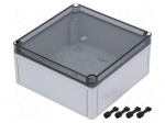 Enclosure: multipurpose | X: 180mm | Y: 182mm | Z: 90mm | PK | light grey