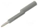 Test socket | PA | ways: 1 | 5.8mm | Body: grey | banana 4mm socket