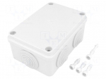 Enclosure: junction box | X: 80mm | Y: 120mm | Z: 50mm | ABS,polystyrene