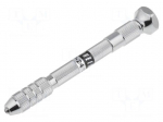 Drill holder | 0.3&divide;3.2mm | Tip mat: steel | Mat: brass