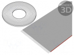 Wire: ribbon | 1mm | stranded | Cu | 50x28AWG | unshielded | PVC | grey