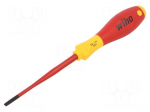 Screwdriver | insulated,slim | slot | 4,0x0,8mm | Blade length: 100mm