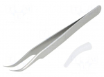 Tweezers | 115mm | for precision works | Blades: curved