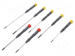 Kit: screwdrivers | Pcs: 7 | precision | Phillips,slot