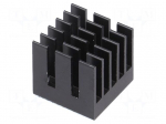 Heatsink: extruded | grilled | BGA | black | L: 15mm | W: 15mm | H: 14.5mm