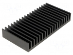 Heatsink: extruded | grilled | black | L: 50mm | W: 100mm | H: 15mm