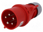 Connector: AC supply 3-phase | plug | male | 32A | 400VAC | IEC 60309