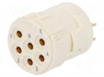 Connector: M23 | PIN: 6 | female | soldering | 300V | 20A | Series: Han M23