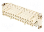 Connector: HDC | contact insert | female | S-E | PIN: 24 | 24+PE | 16A