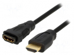 Cable | HDMI 1.4 | HDMI socket,HDMI plug | 2m | black