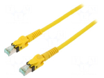 Patch cord | S/FTP | 6a | stranded | Cu | PUR | yellow | 2m | halogen free