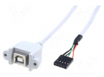 Adapter | USB 2.0 | USB B socket,5pin pin header | 1.5m
