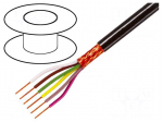 Wire | 6x1mm2 | braid made of copper wires | PVC FirestoP&reg; | black