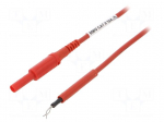 Test lead | 19A | 4mm banana plug-probe tip | Len: 0.5m | red