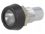 LED holder | 5mm | metal | convex | IP67