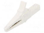 Crocodile clip | 32A | 1kVDC | white | Grip capac: max.20mm