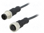Cable: for sensors/automation | PIN: 4 | M12-M12 | 1m | plug | plug | 250V