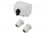 Switch: cam switch | Stabl.pos: 2 | 63A | 0-1 | Poles: 3 | Pos: 2 | IP65