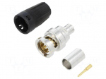 Connector: BNC | plug | straight | 75&Omega; | crimped | gold-plated