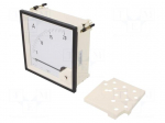 Ammeter | on panel | I AC: 0&divide;20A | True RMS | Class: 1.5 | 40&divide;72Hz | 600V