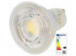 LED lamp | neutral white | GU10 | 230VAC | 575lm | P: 6.9W | 60&deg; | 4000K