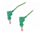 Test lead | 32A | banana plug 4mm,both sides | Urated: 600V | green