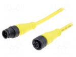 Cable: for sensors/automation | M12 | PIN: 4 | straight | Len: 3m | plug