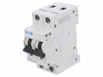Circuit breaker | 250VDC | Inom: 20A | Poles: 2 | Charact: C | 10kA | IP20