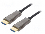 Cable | HDMI plug,both sides | 20m | black | metal