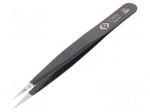 Tweezers | Blade tip shape: sharp | Tweezers len: 110mm | ESD