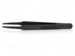 Tweezers | Blade tip shape: rounded | Tweezers len: 115mm | ESD