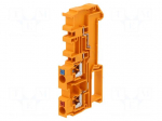 Splice terminal: rail | 20A | 250V | for DIN rail mounting | orange