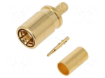 Connector: SMB | plug | female | coaxial | straight | 50&Omega; | crimped | PTFE