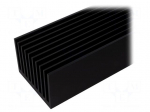 Heatsink: extruded | grilled | black | L: 1000mm | W: 95mm | H: 70mm