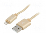 Cable | USB 2.0 | Apple Lightning plug,USB A plug | gold-plated