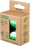 Ultimate Alkaline D battery DELTACO Nordic Swan Ecolabelled, 2-pack / ULT-LR20-2P
