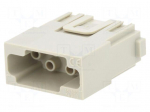 Connector: HDC | module | male | MIXO | PIN: 6 | 16A | 500V | crimped