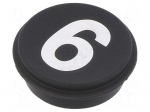 Button | round | &Oslash;21mm | black | 09 | Button marking: 6
