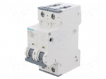 Circuit breaker | 230/400VAC | Inom: 6A | Poles: 2 | Charact: D | 10kA
