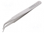 Tweezers | 115mm | Blades: curved | Blade tip shape: trapezoidal