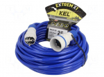 Extension lead | 3x2.5mm2 | 25m | PUR | blue | Sockets no: 1 | 16A