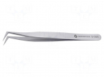 Tweezers | 115mm | Blades: curved | Blade tip shape: sharp | universal