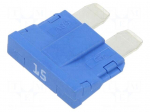Fuse: fuse | 15A | 250VAC | 58VDC | automotive | 19mm | UNIVAL