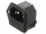 Connector: AC supply | socket | male | 10A | 250VAC | C14 (E) | UL94V-0