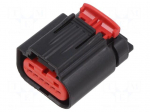 Connector: wire-wire | black | socket,plug | female | PIN: 6 | 2.54mm