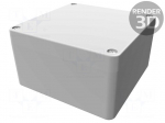 Enclosure: multipurpose | X: 160mm | Y: 160mm | Z: 90mm | 1590Z | natural